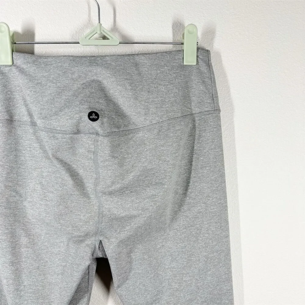 prAna Women's Heavana 7/8 Leggings‎ Size L Heather Gray Soft Yoga Gym Activewear